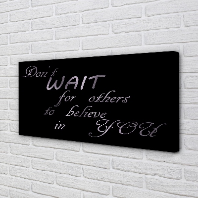 Obraz na płótnie Nowoczesny Napis Metaliczny