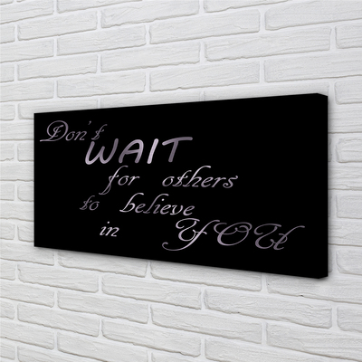 Obraz na płótnie Nowoczesny Napis Metaliczny