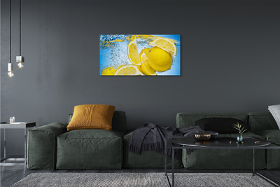 Obraz na płótnie Cytryny w wodzie