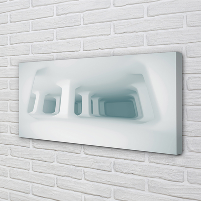 Duży obraz na płótnie Trójwymiarowe Białe Filary