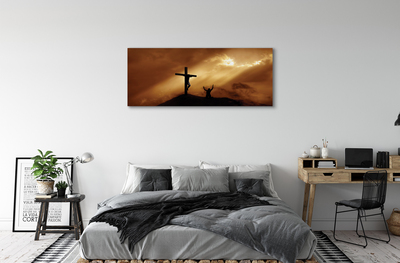 Obraz canvas na ścianę Światło, Jezus i Krzyż