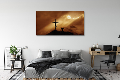 Obraz na płótnie Światło Jezus krzyż
