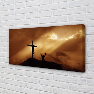 Obraz na płótnie Światło Jezus krzyż