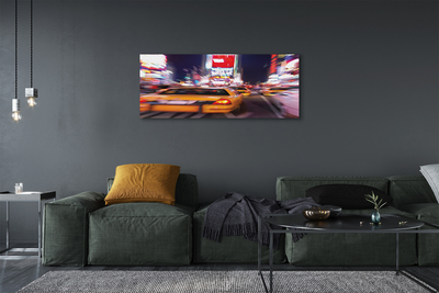 Fotoobraz na płótnie Samochód w Nocnym Mieście