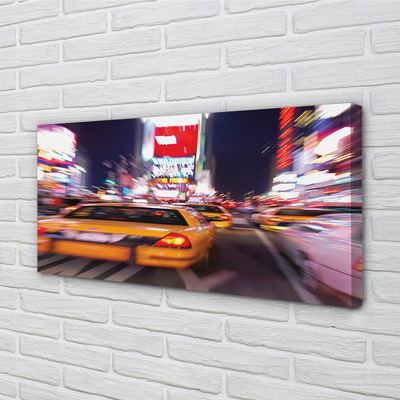 Fotoobraz na płótnie Samochód w Nocnym Mieście