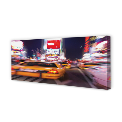 Fotoobraz na płótnie Samochód w Nocnym Mieście