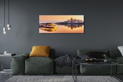 Fotoobraz na płótnie Zachód Słońca nad Statkiem