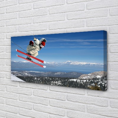 Zdjęcie na płótnie Zjazd Przez Śnieżny Puch