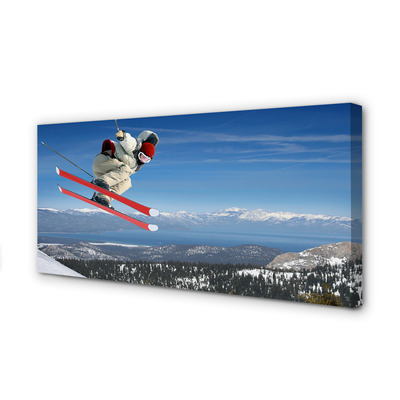 Zdjęcie na płótnie Zjazd Przez Śnieżny Puch