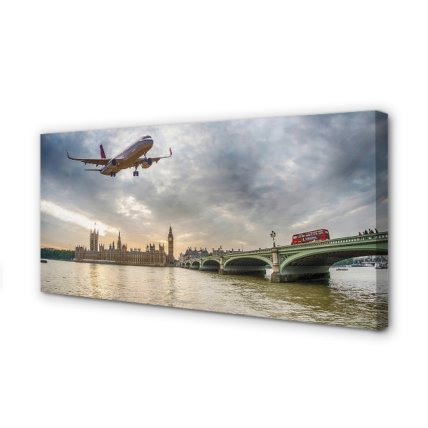 Zdjęcie na płótnie Samolot w Białych Chmurach