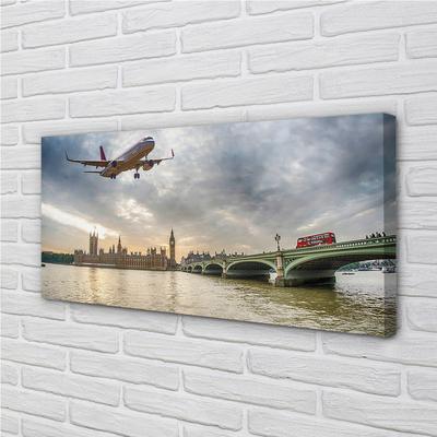 Zdjęcie na płótnie Samolot w Białych Chmurach