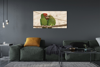 Obraz na płótnie Zielone papugi