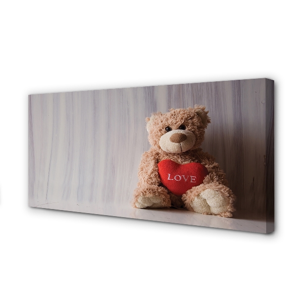 Obraz na płótnie Uroczy Miś z Sercem