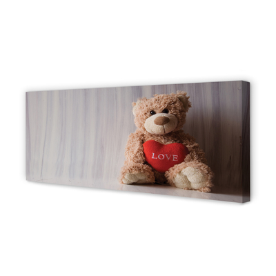 Obraz na płótnie Uroczy Miś z Sercem