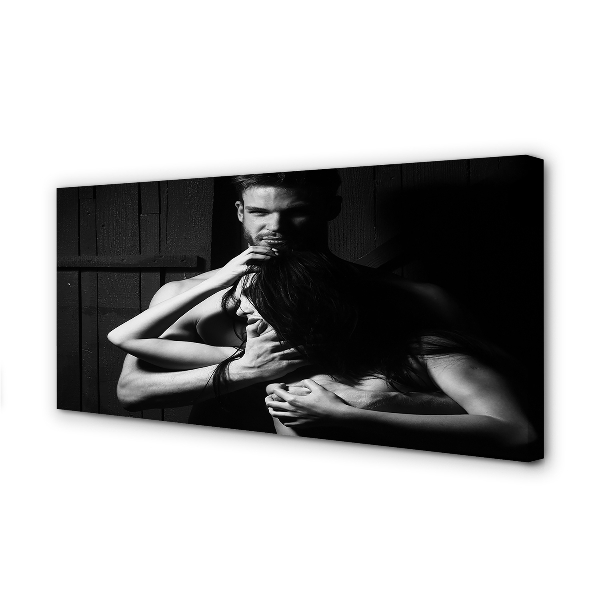 Duży obraz na płótnie Para w Romantycznym Ujęciu