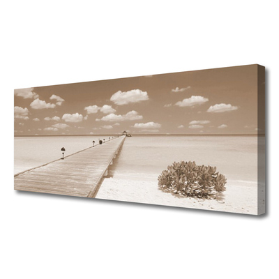 Obraz na płótnie Nadmorski Most o Poranku