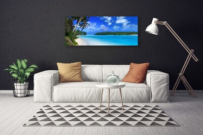 Obraz na Płótnie Plaża Palmy Morze