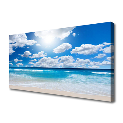 Obraz na Płótnie Morze Plaża Chmury Krajobraz