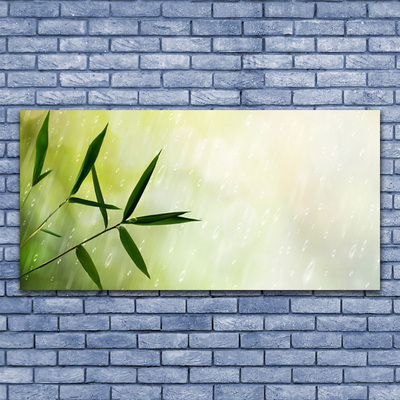 Fotoobraz na płótnie Liście w Strugach Deszczu