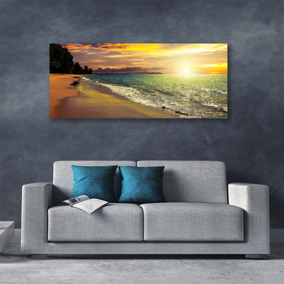 Obraz na Płótnie Słońce Plaża Morze Krajobraz