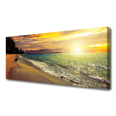 Obraz na Płótnie Słońce Plaża Morze Krajobraz