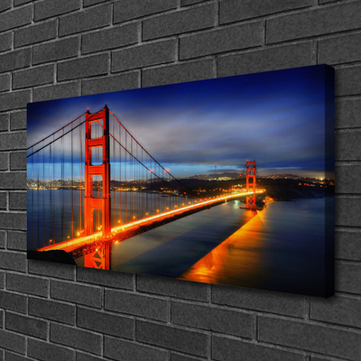 Obraz na płótnie Konstrukcja Stalowego Mostu