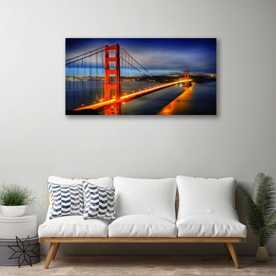 Obraz na płótnie Konstrukcja Stalowego Mostu