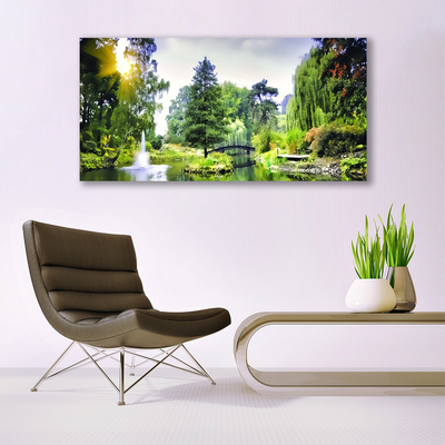 Obraz na płótnie Promienie Słońca nad Wodospadem