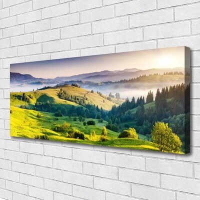 Obraz na płótnie Poranna Mgła nad Polami