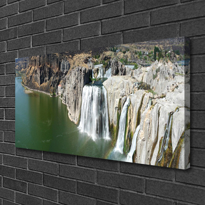 Obraz na Płótnie Wodospad Jezioro Krajobraz