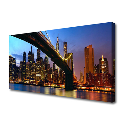 Obraz na płótnie Miejski Most nad Rzeką