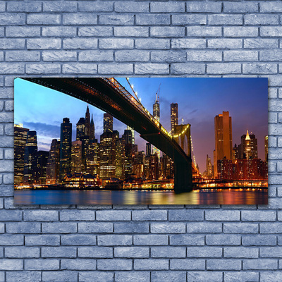 Obraz na płótnie Miejski Most nad Rzeką