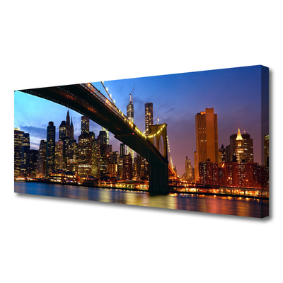 Obraz na płótnie Miejski Most nad Rzeką