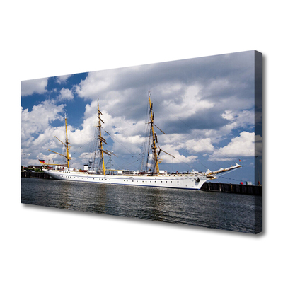 Fotoobraz na płótnie Łódź na Spokojnej Wodzie