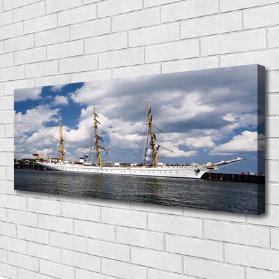 Fotoobraz na płótnie Łódź na Spokojnej Wodzie