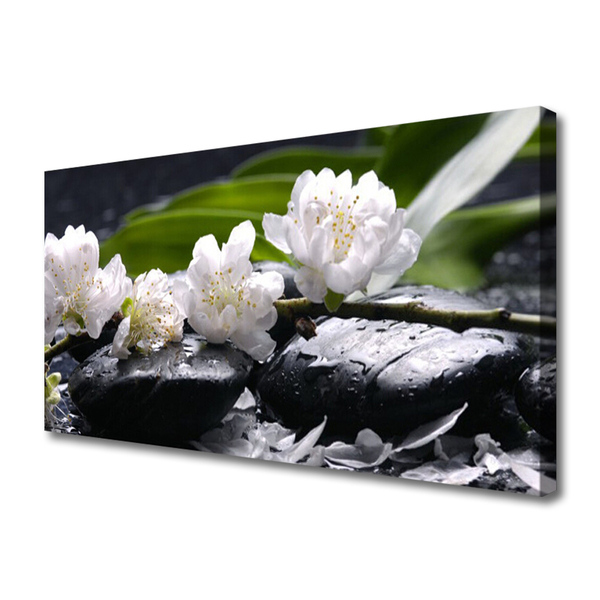 Obraz na płótnie Spokój Zen: Kwiatowa Kompozycja