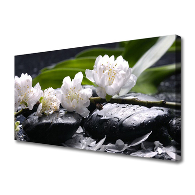 Obraz na płótnie Spokój Zen: Kwiatowa Kompozycja