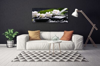 Obraz na płótnie Spokój Zen: Kwiatowa Kompozycja