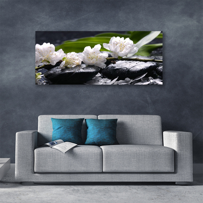 Obraz na płótnie Spokój Zen: Kwiatowa Kompozycja