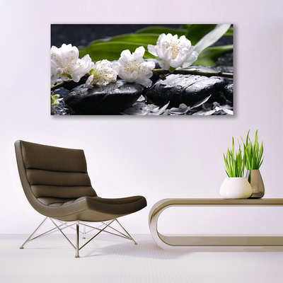 Obraz na płótnie Spokój Zen: Kwiatowa Kompozycja