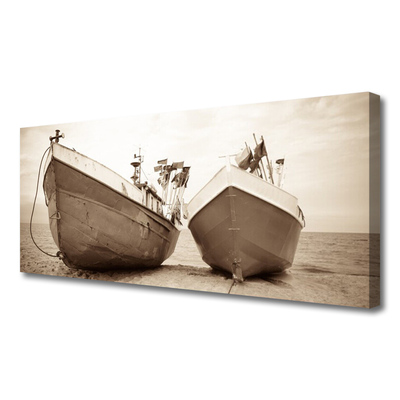 Obraz na płótnie Przystań Kolorowych Łódek