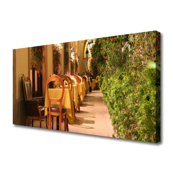 Duży obraz na płótnie Stylowa Kawiarnia Uliczna