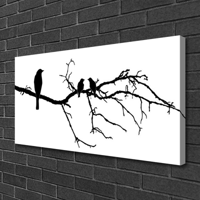 Obraz drukowany na płótnie Śpiew Ptaków na Gałęzi