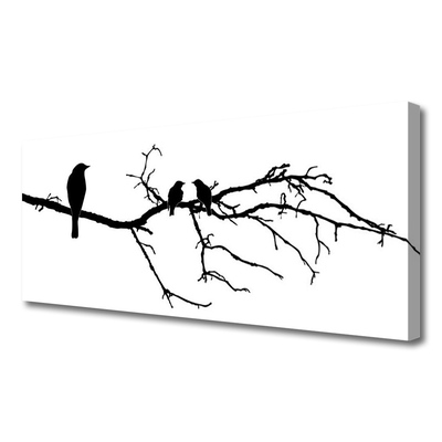 Obraz drukowany na płótnie Śpiew Ptaków na Gałęzi