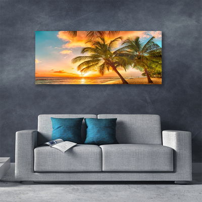 Fotoobraz na płótnie Rajskie Wybrzeże z Palmami