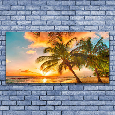 Fotoobraz na płótnie Rajskie Wybrzeże z Palmami