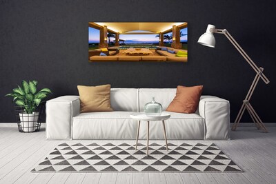 Zdjęcie na płótnie Słoneczne Patio pod Palmami