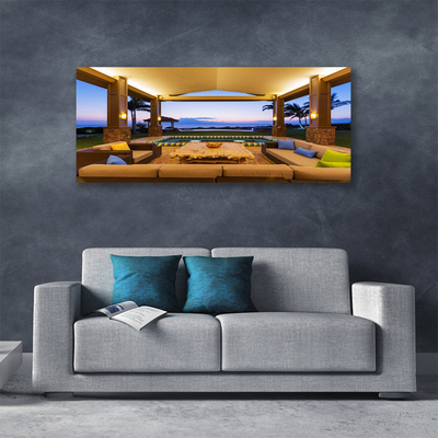 Zdjęcie na płótnie Słoneczne Patio pod Palmami