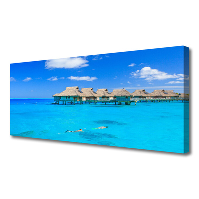 Fotoobraz na płótnie Willa nad Brzegiem Morza