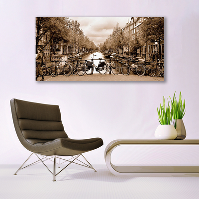 Obraz na płótnie Rowerowy Szlak nad Rzeką